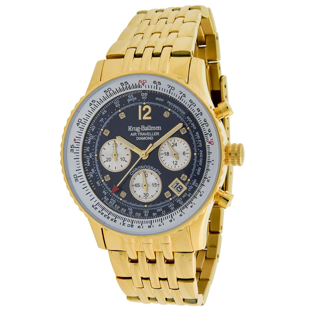 Mens Air Traveller Diamond Watch