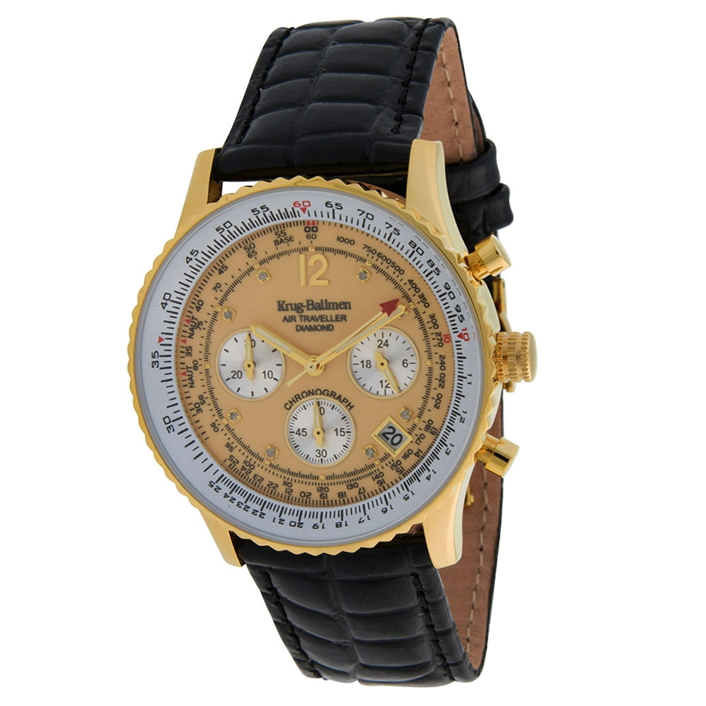 Mens Air Traveller Diamond Watch