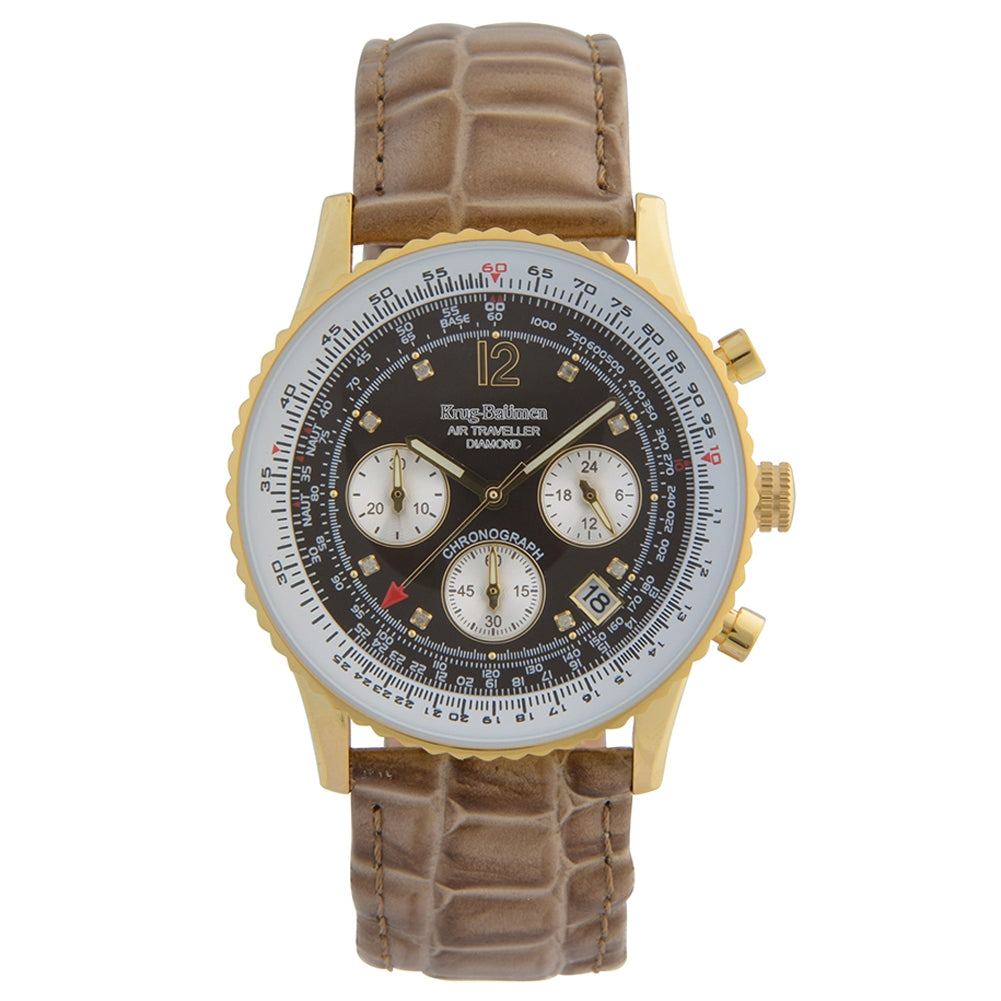 Mens Air Traveller Diamond Watch